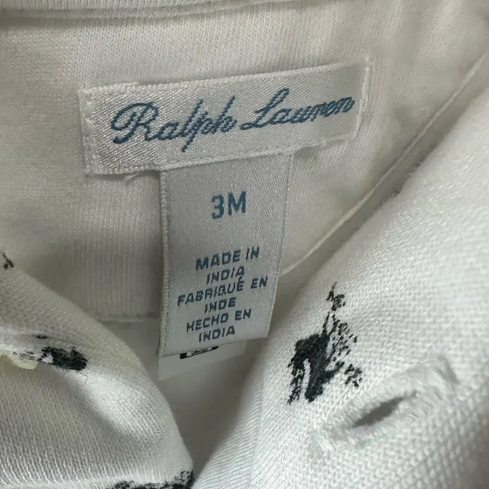 Ralph Lauren Print Fleece Romper New!